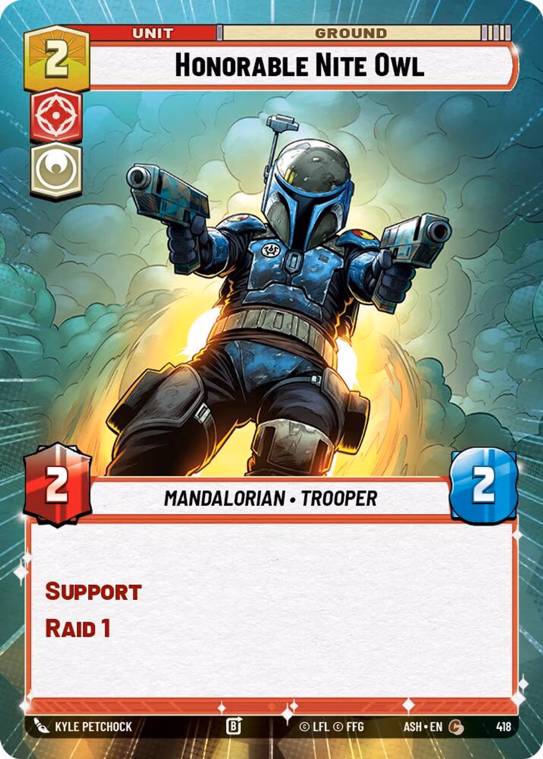 Honorable Nite Owl ASH-418 Hyperspace Star Wars Unlimited card