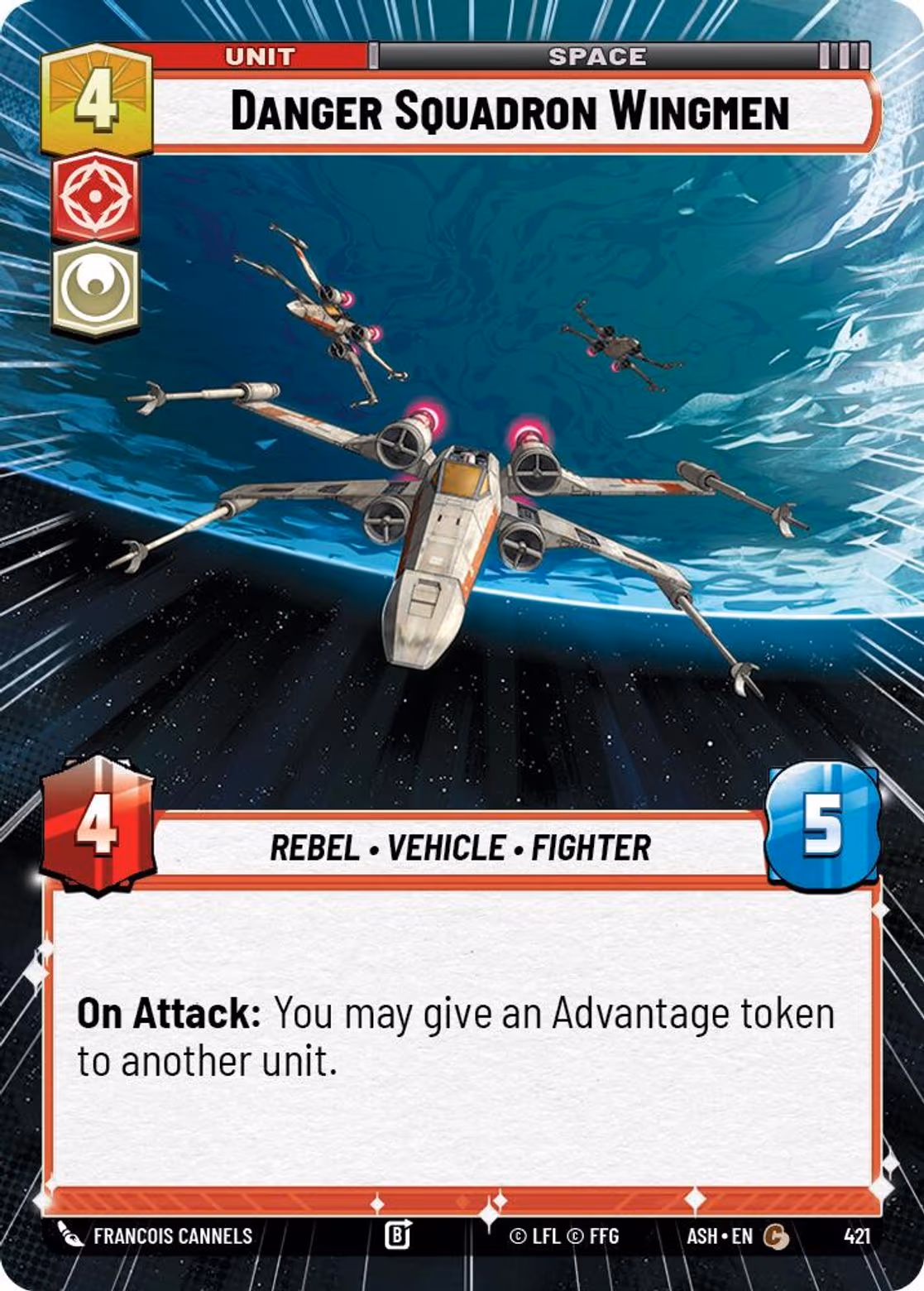 Danger Squadron Wingmen ASH-421 Hyperspace Star Wars Unlimited card