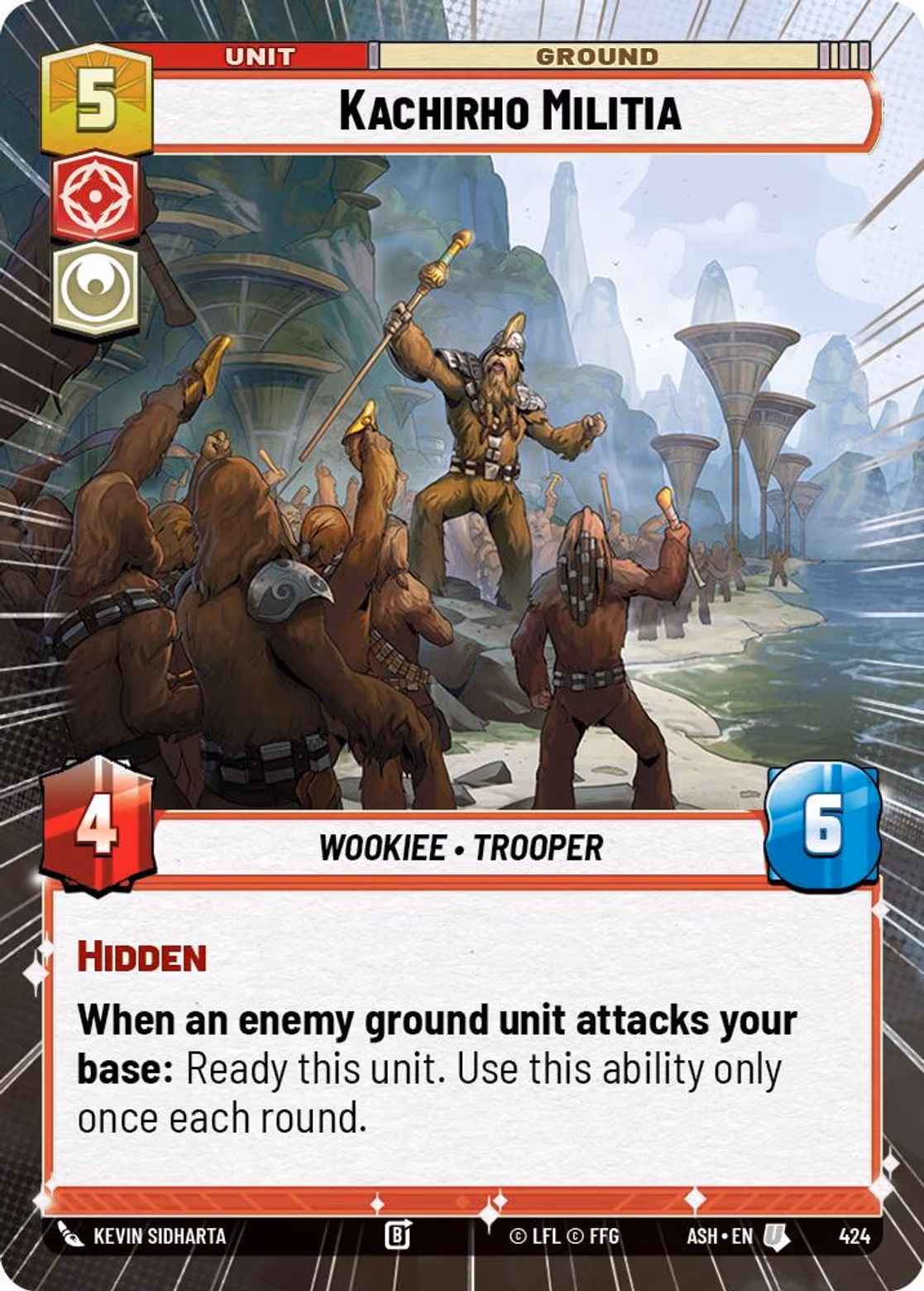 Kachirho Militia ASH-424 Hyperspace Star Wars Unlimited card