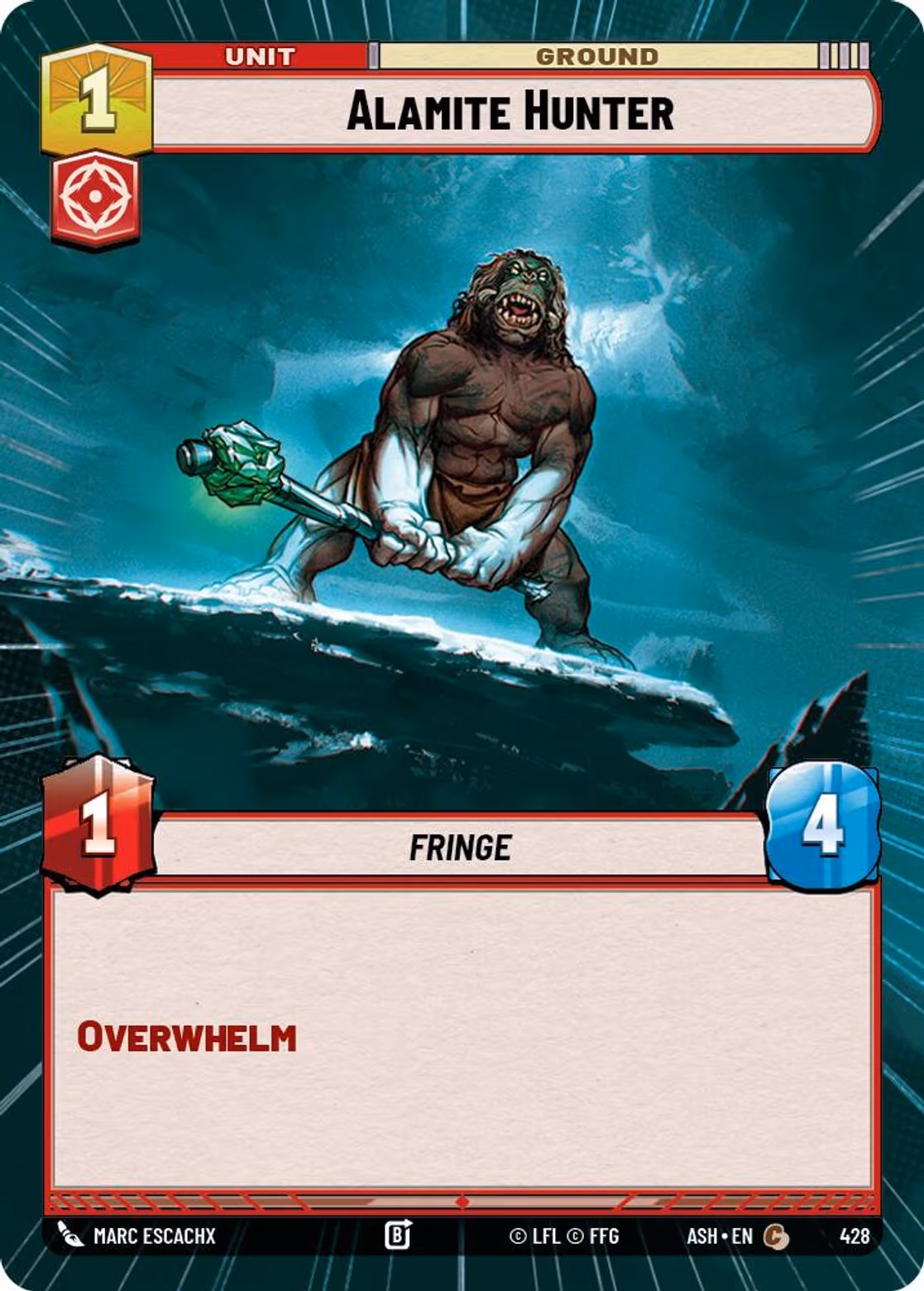 Alamite Hunter ASH-428 Hyperspace Star Wars Unlimited card