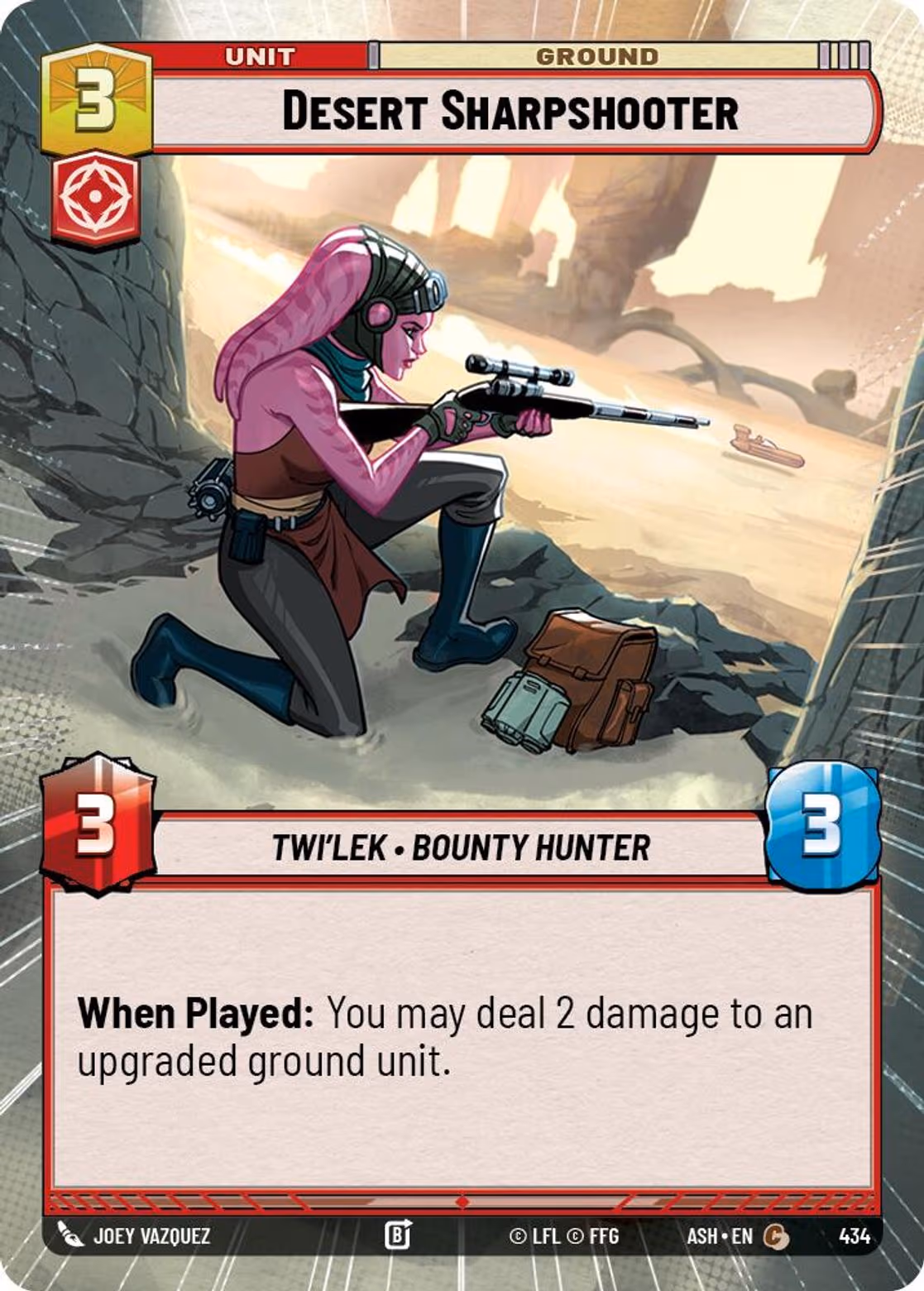 Desert Sharpshooter ASH-434 Hyperspace Star Wars Unlimited card