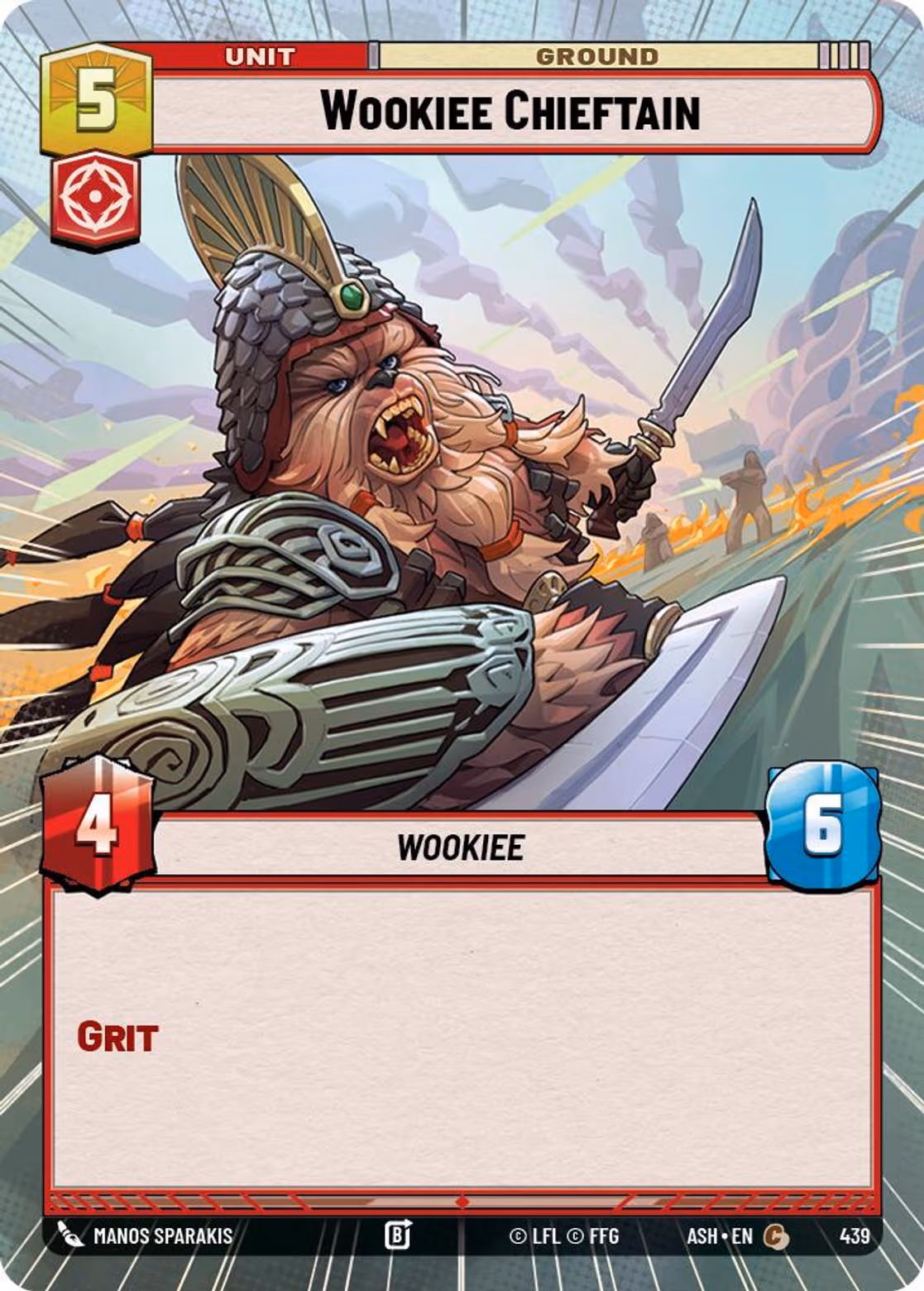 Wookiee Chieftain ASH-439 Hyperspace Star Wars Unlimited card