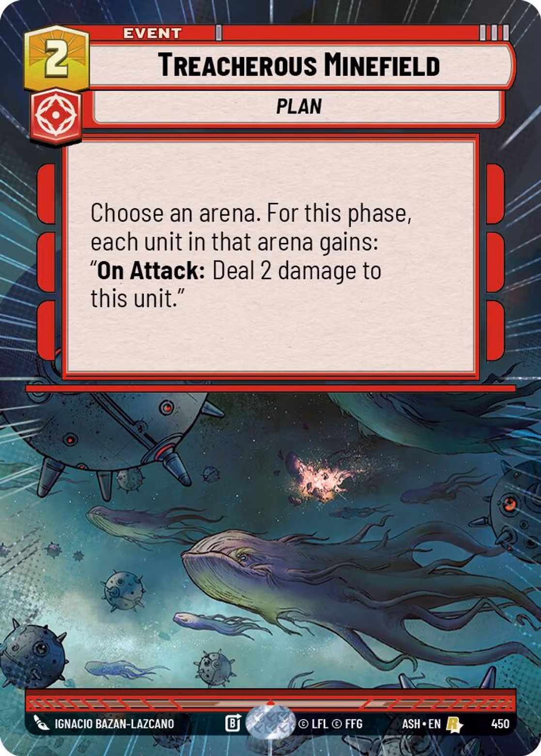 Treacherous Minefield ASH-450 Hyperspace Star Wars Unlimited card