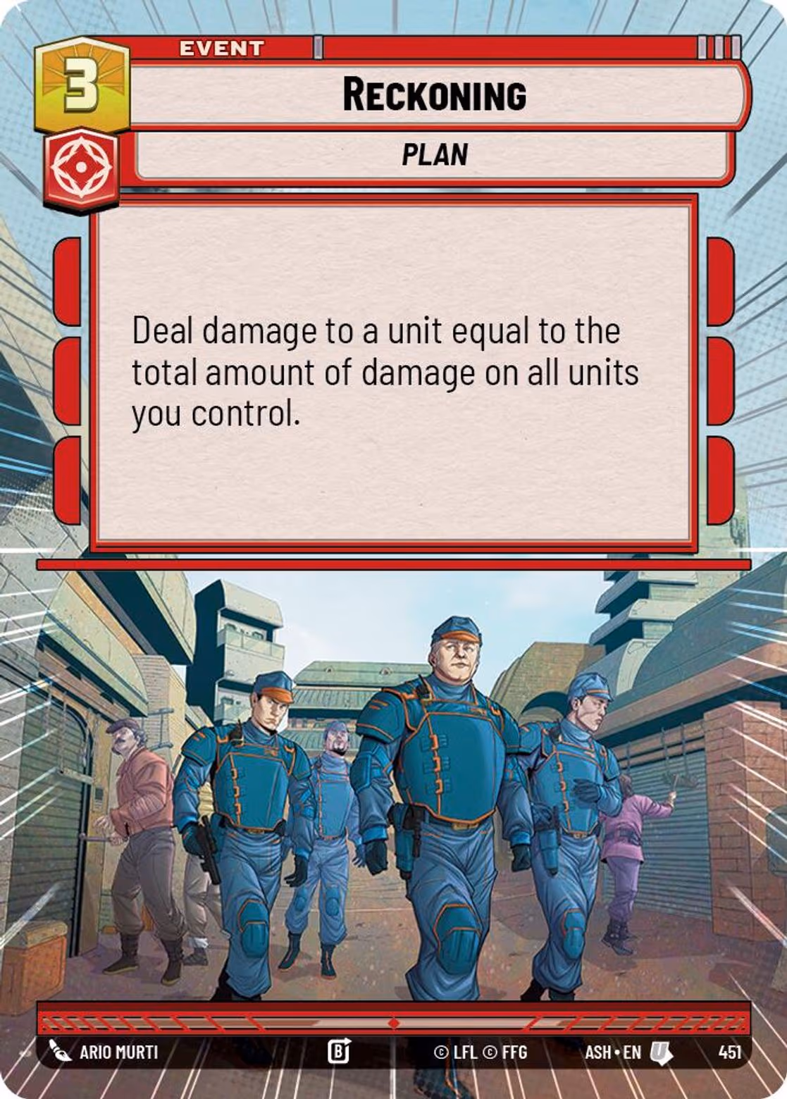 Reckoning ASH-451 Hyperspace Star Wars Unlimited card