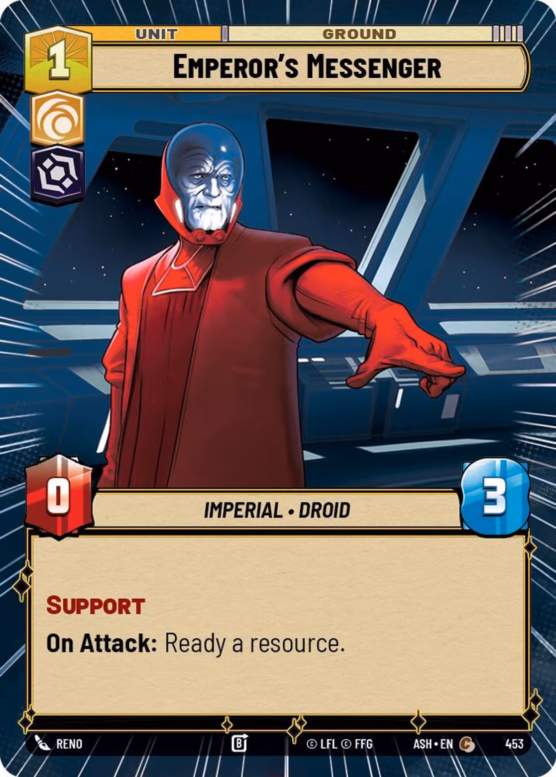 Emperor's Messenger ASH-453 Hyperspace Star Wars Unlimited card