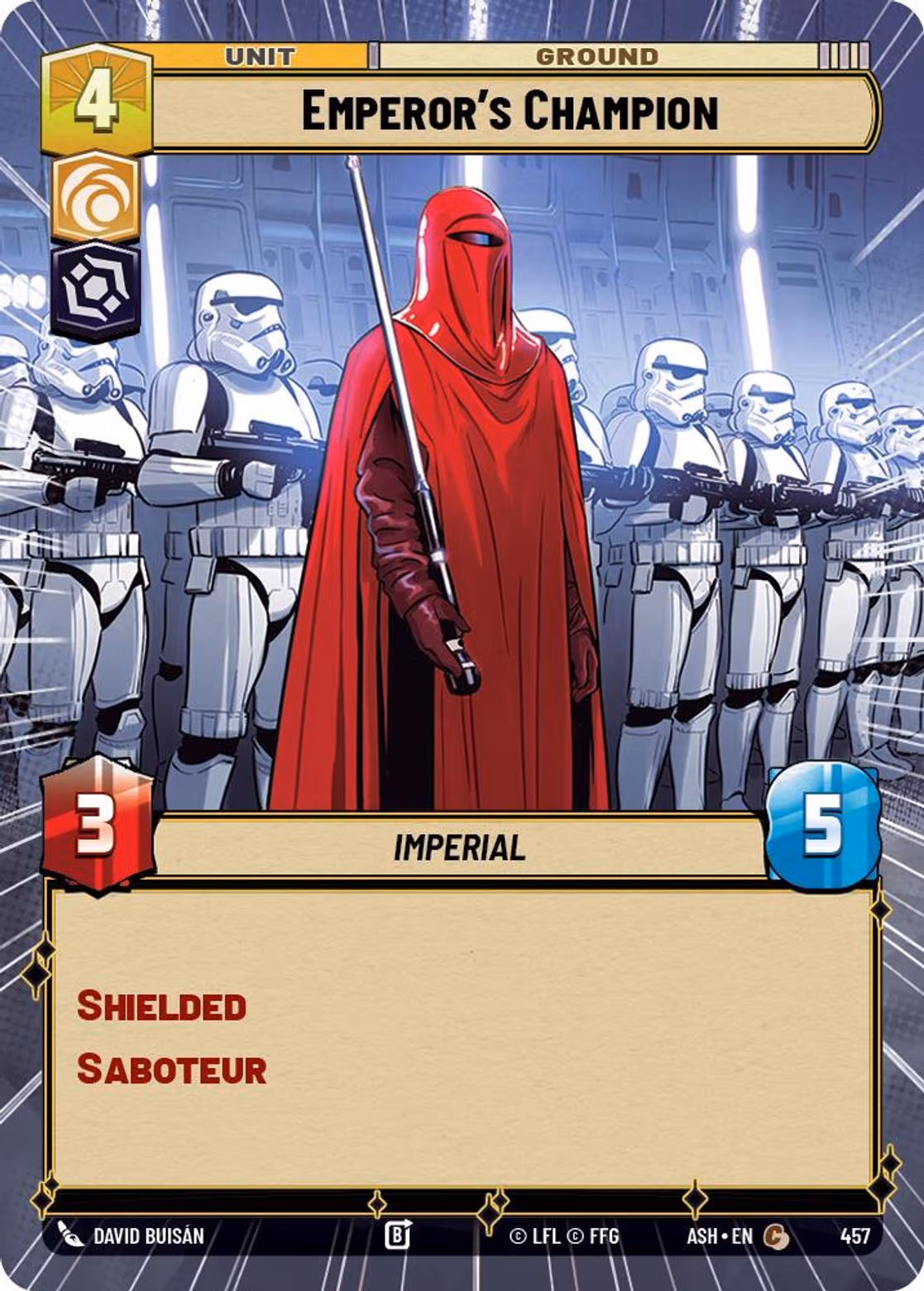 Emperor's Champion ASH-457 Hyperspace Star Wars Unlimited card