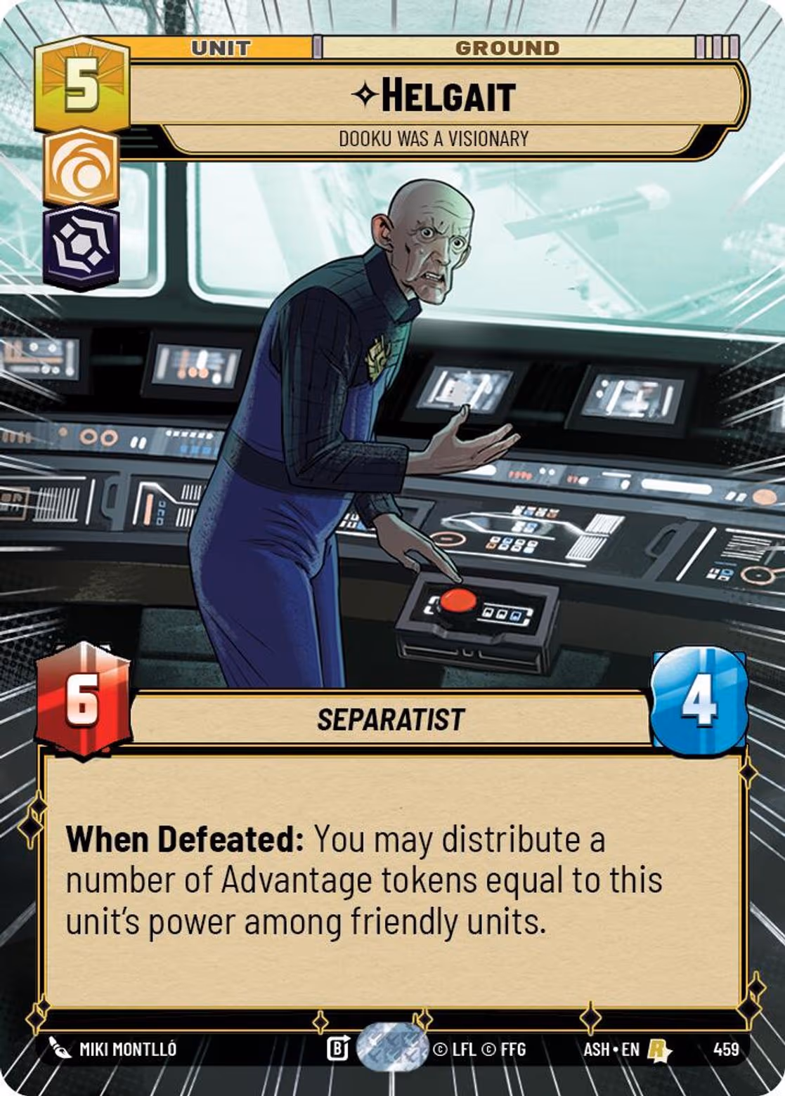 Helgait - Dooku was a Visionary ASH-459 Hyperspace Star Wars Unlimited card