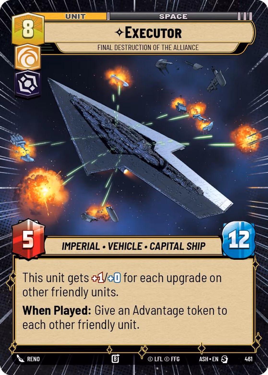Executor - Final Destruction of the Alliance ASH-461 Hyperspace Star Wars Unlimited card