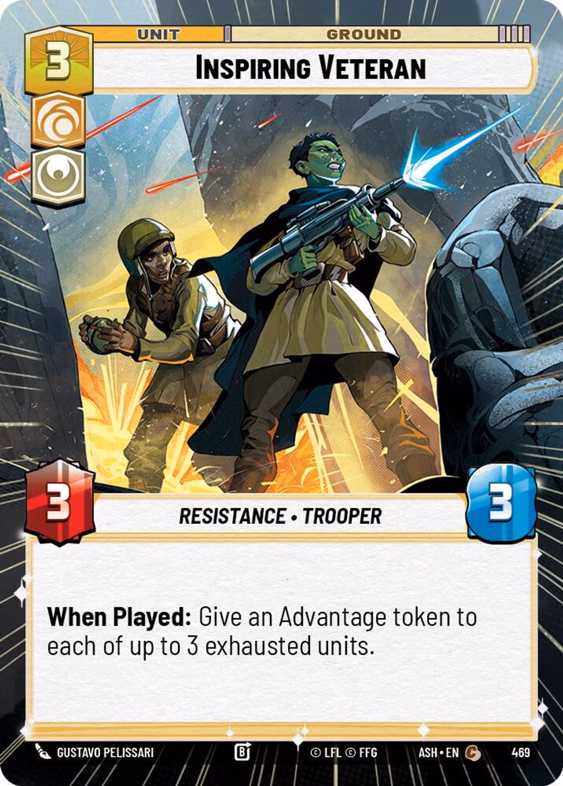 Inspiring Veteran ASH-469 Hyperspace Star Wars Unlimited card