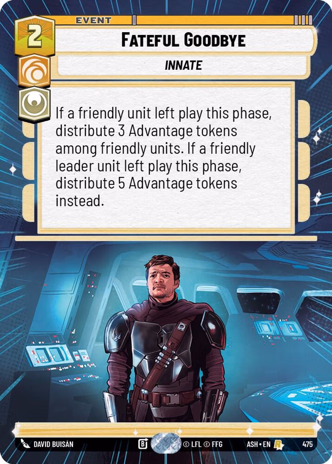 Fateful Goodbye ASH-475 Hyperspace Star Wars Unlimited card