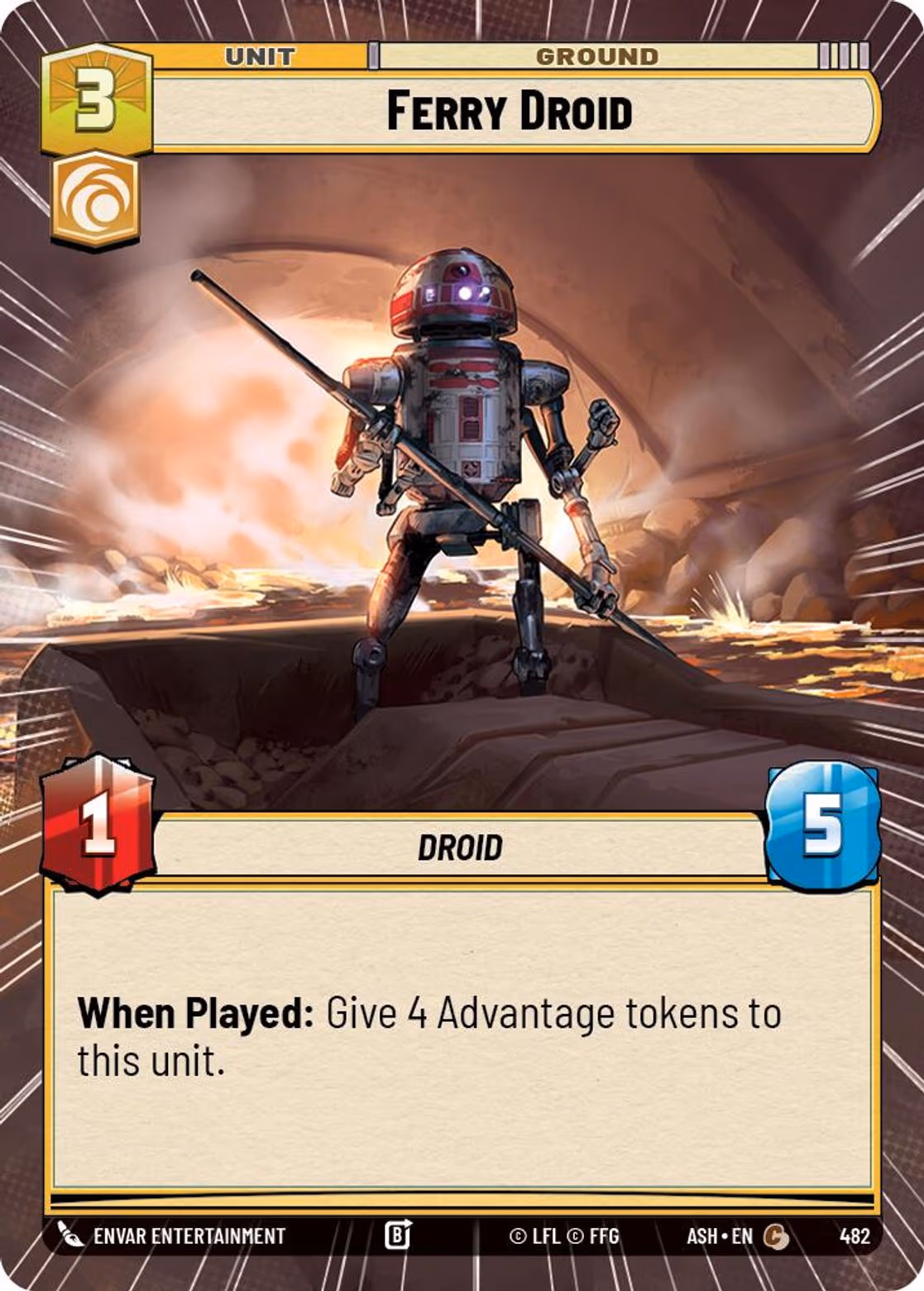 Ferry Droid ASH-482 Hyperspace Star Wars Unlimited card