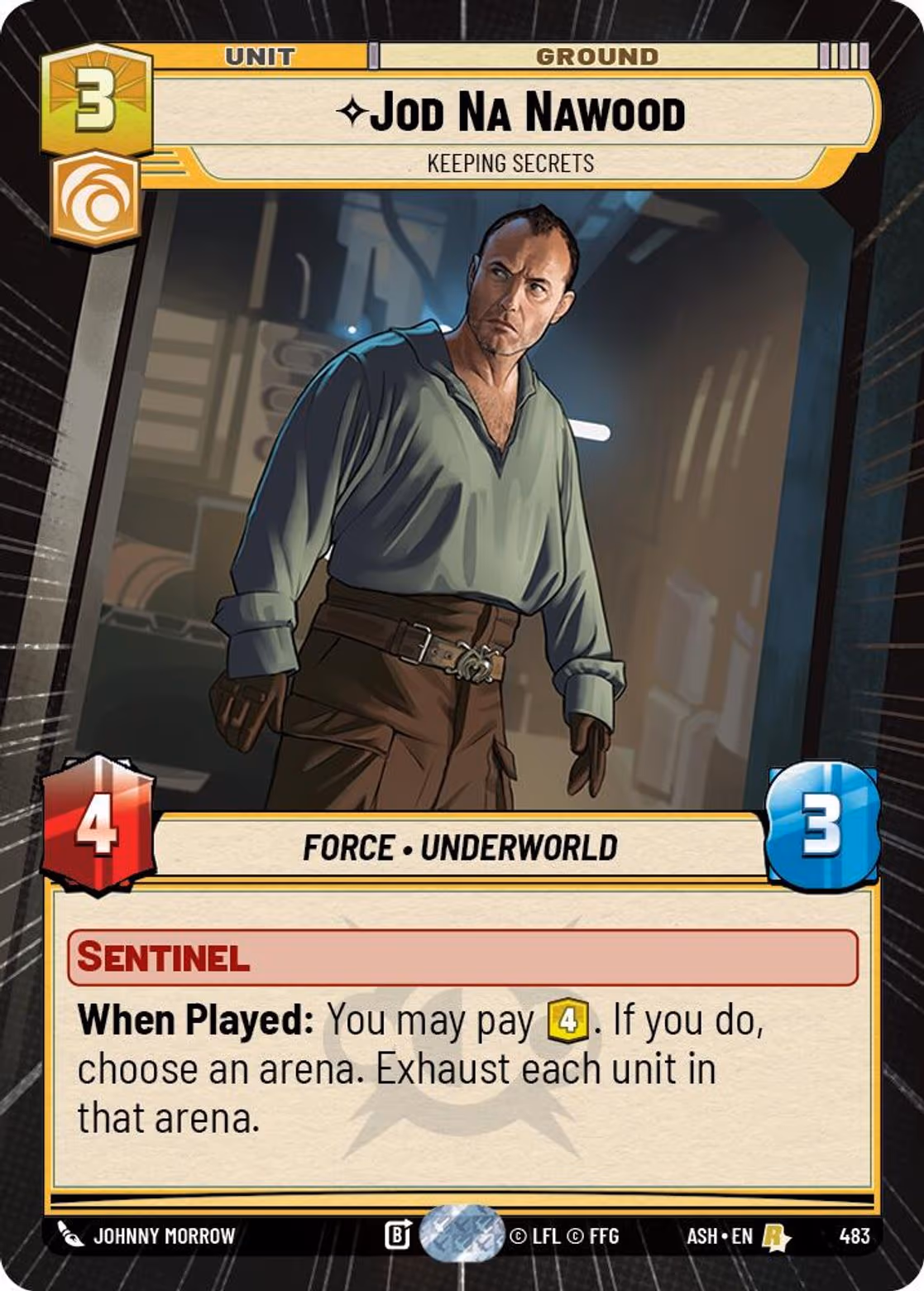 Jod Na Nawood - We Don't Want War ASH-483 Hyperspace Star Wars Unlimited card