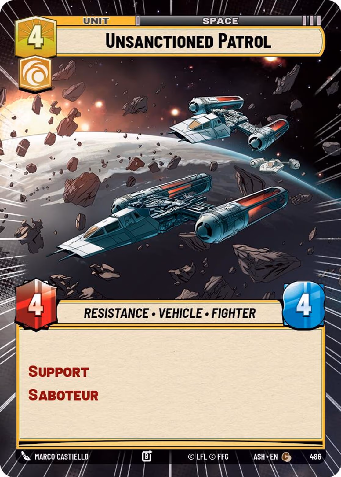 Unsanctioned Patrol ASH-486 Hyperspace Star Wars Unlimited card