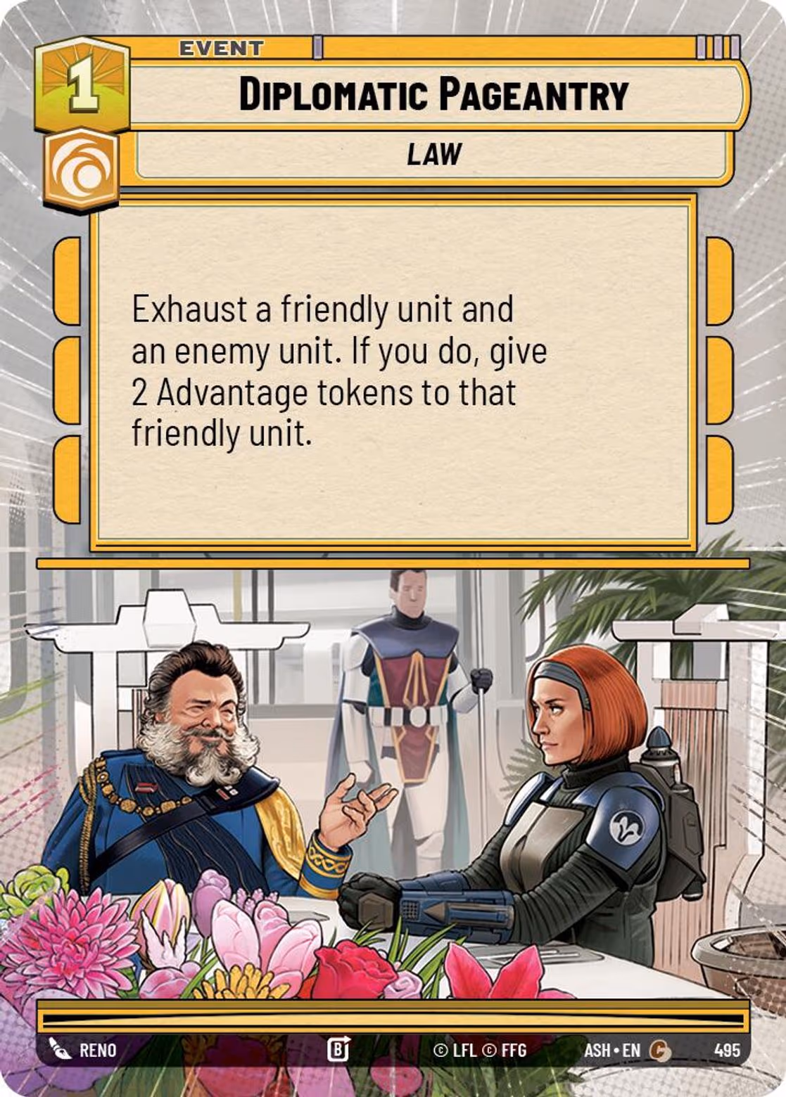 Diplomatic Pageantry ASH-495 Hyperspace Star Wars Unlimited card