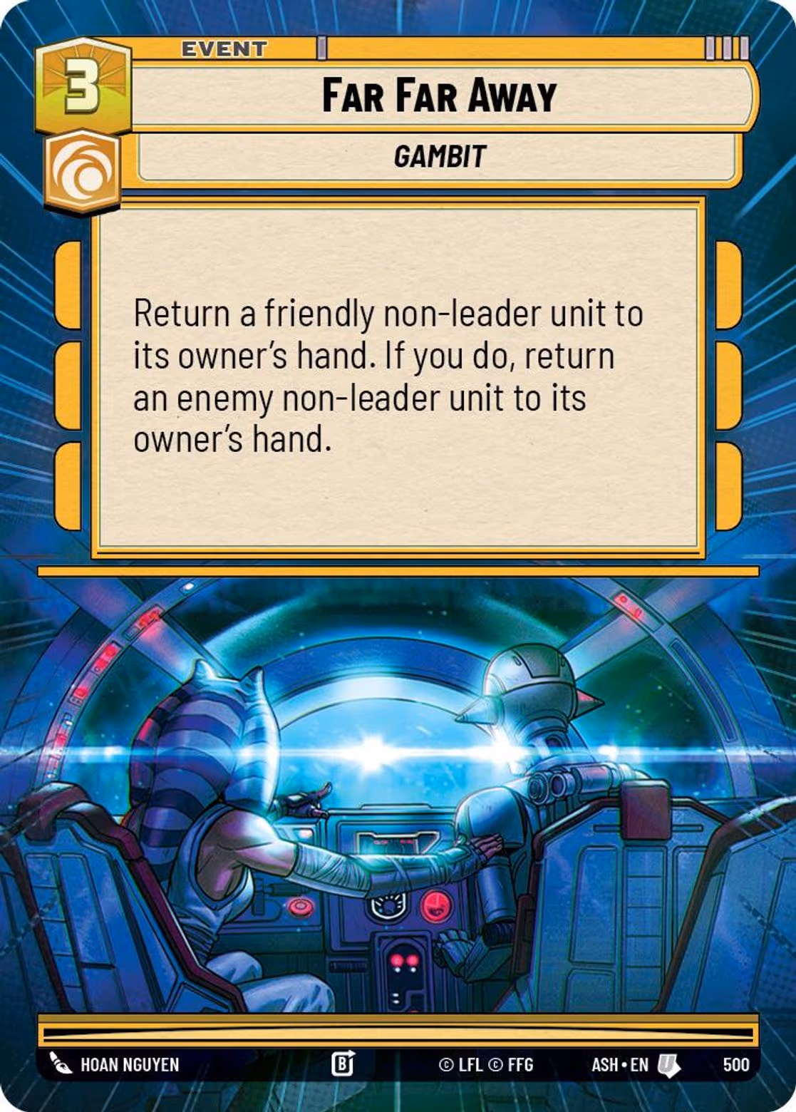 Far Far Away ASH-500 Hyperspace Star Wars Unlimited card