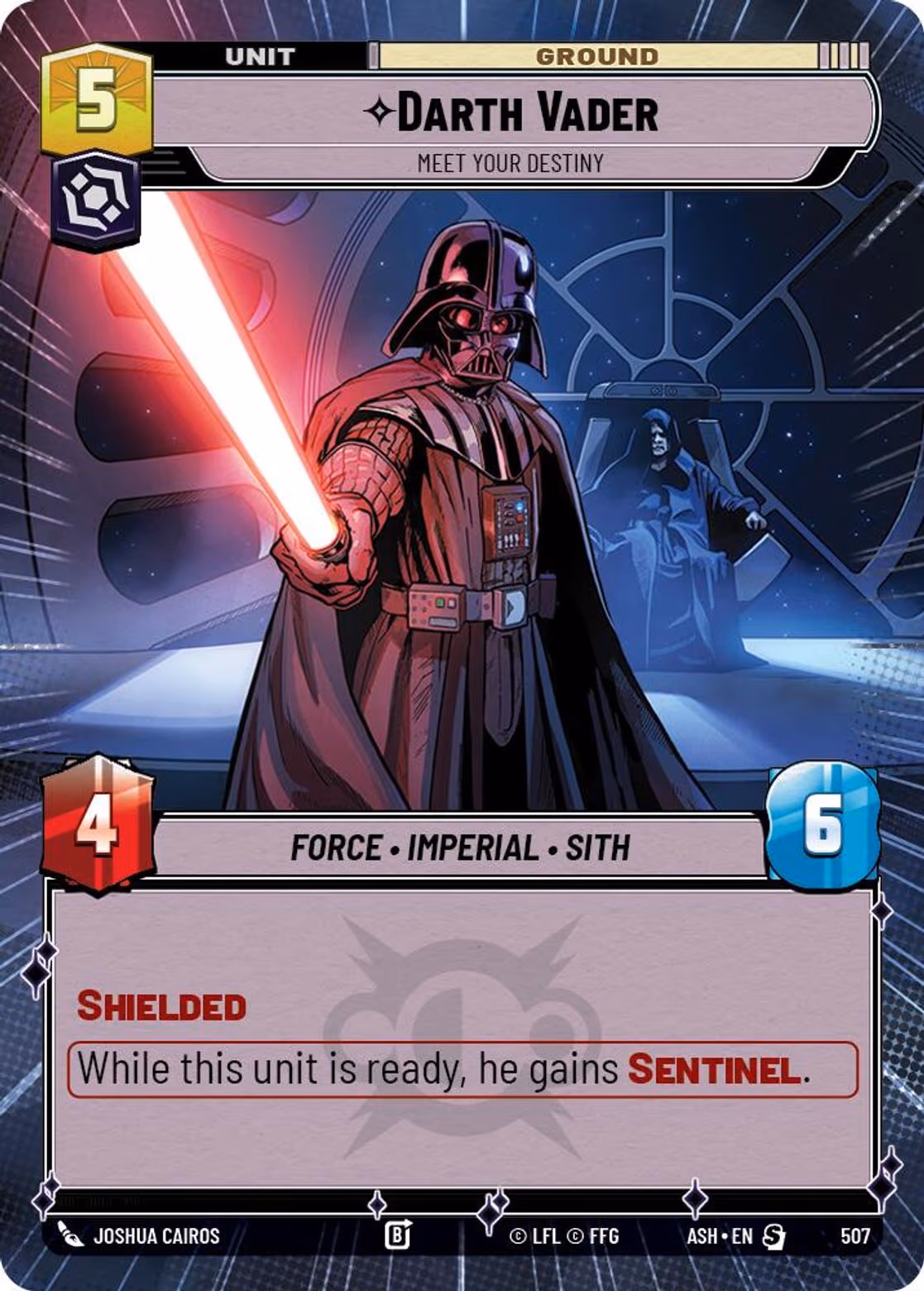 Darth Vader - Meet Your Destiny ASH-507 Hyperspace Star Wars Unlimited card