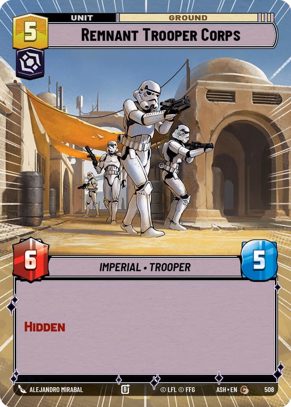 Remnant Trooper Corps ASH-508 Hyperspace Star Wars Unlimited card