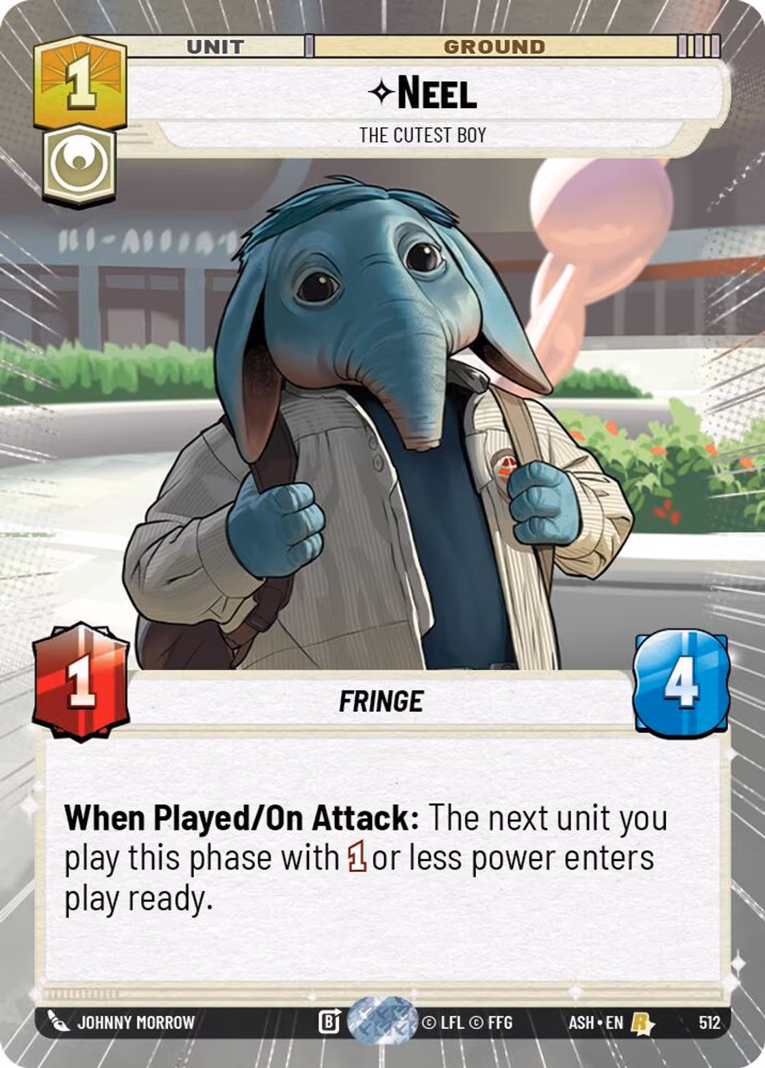 Neel - The Cutest Boy ASH-512 Hyperspace Star Wars Unlimited card