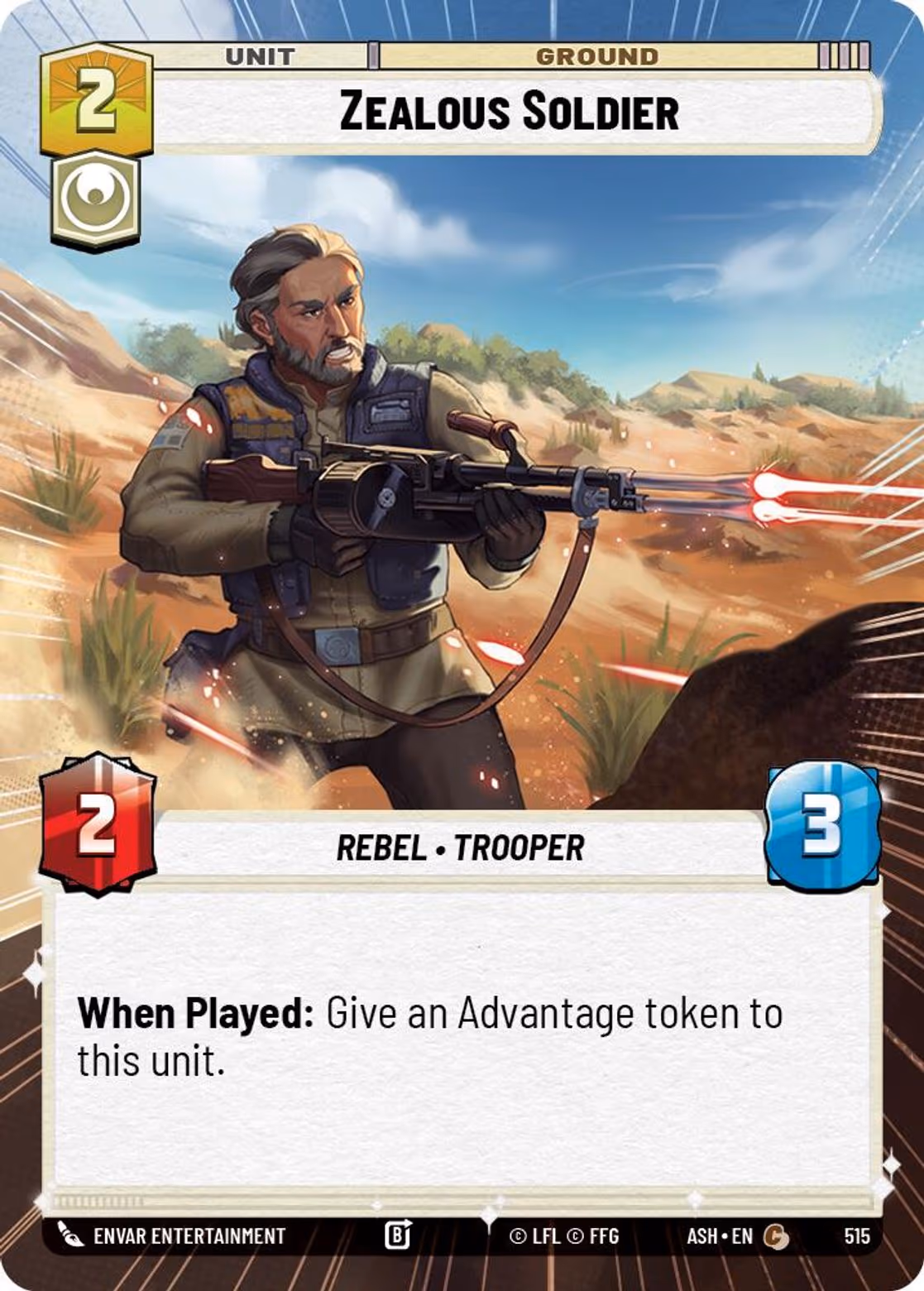 Zealous Soldier ASH-515 Hyperspace Star Wars Unlimited card