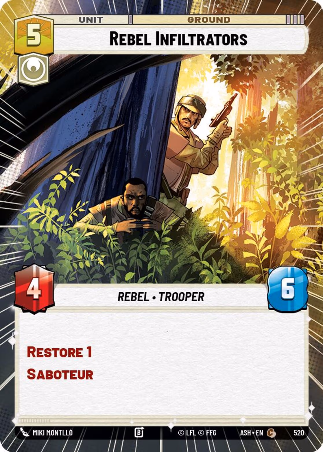 Rebel Infiltrators ASH-520 Hyperspace Star Wars Unlimited card
