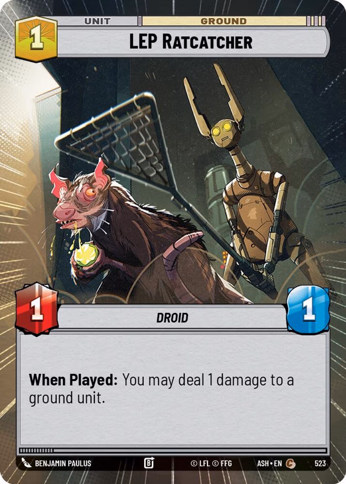LEP Ratcatcher ASH-523 Hyperspace Star Wars Unlimited card