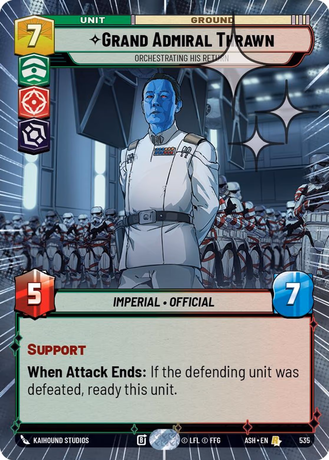 Grand Admiral Thrawn - Orchestrating His Return ASH-535 Hyperspace Foil Star Wars Unlimited card