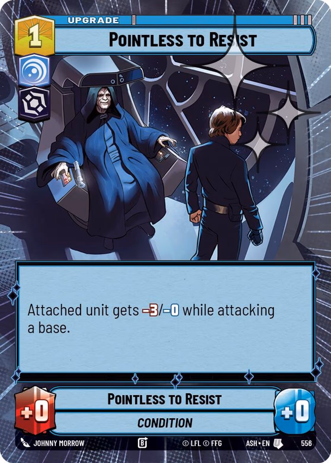Pointless to Resist ASH-556 Hyperspace Foil Star Wars Unlimited card