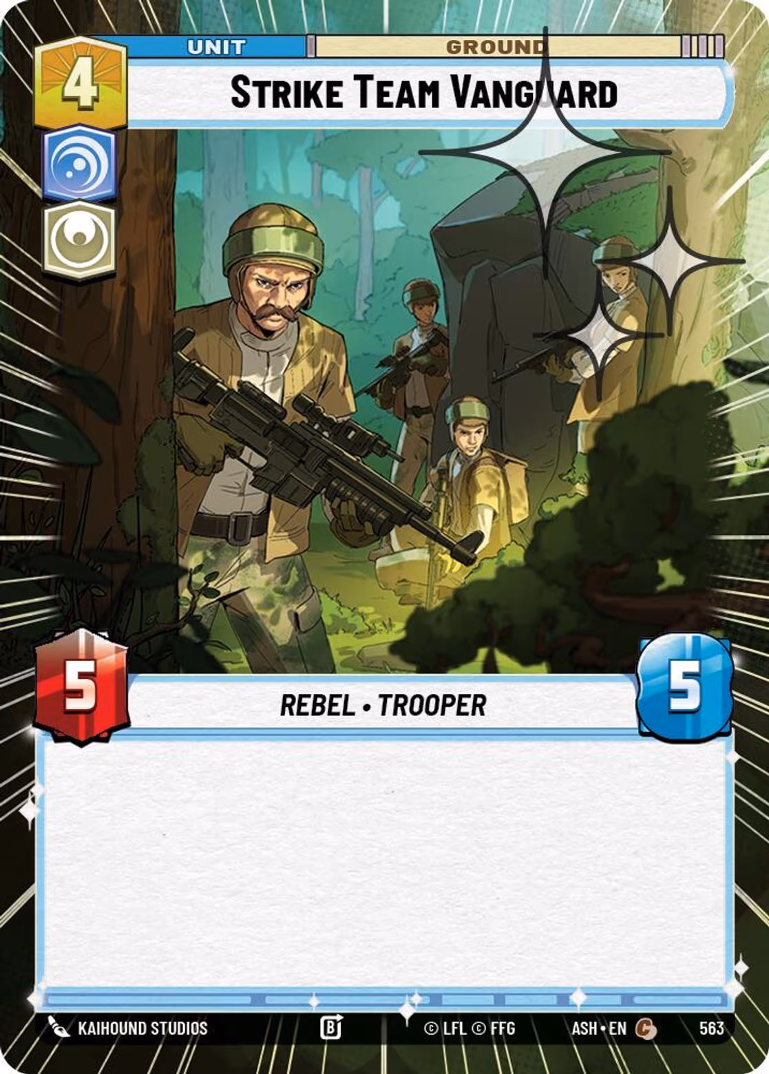 Strike Team Vanguard ASH-563 Hyperspace Foil Star Wars Unlimited card