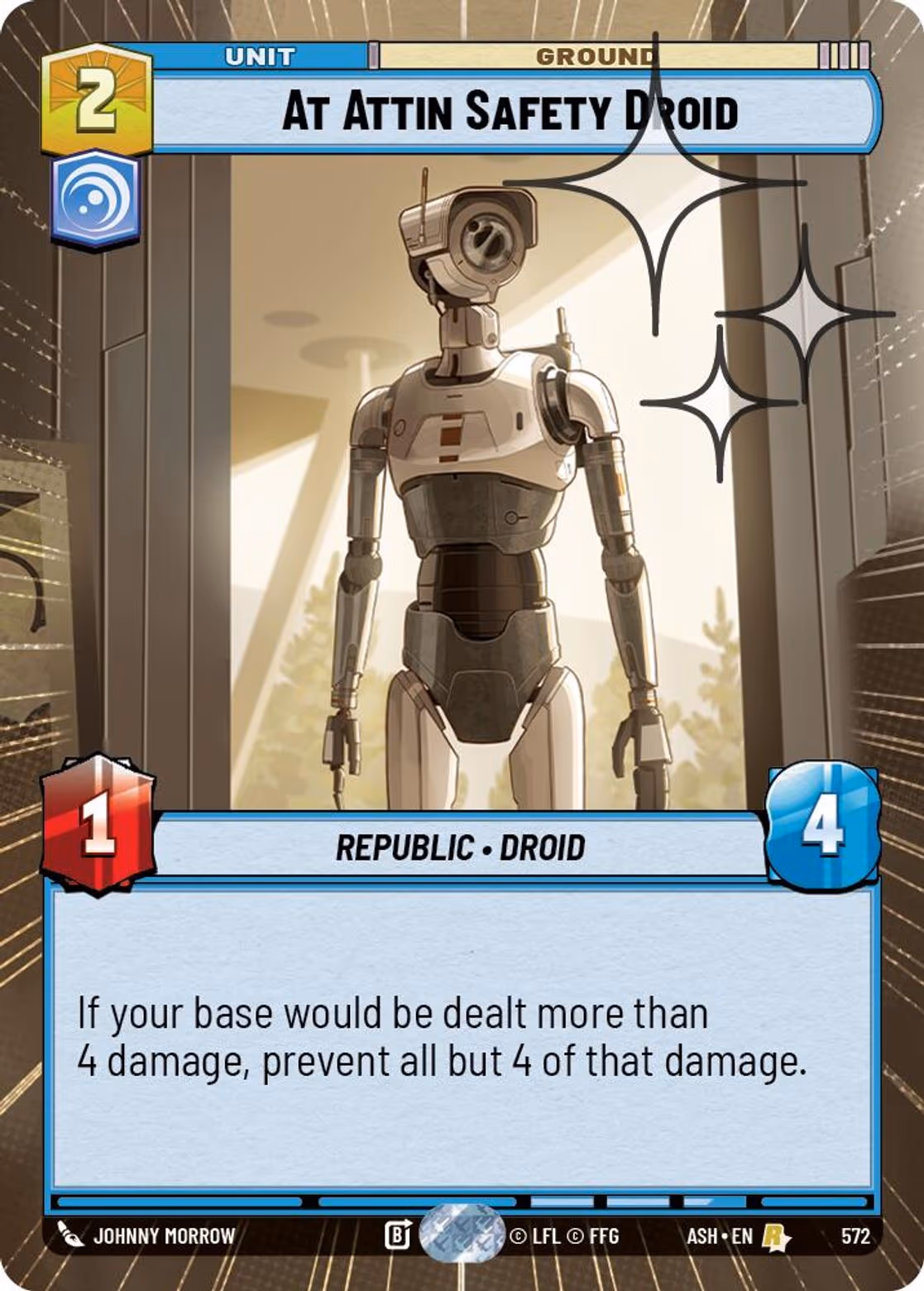 At Attin Safety Droid ASH-572 Hyperspace Foil Star Wars Unlimited card