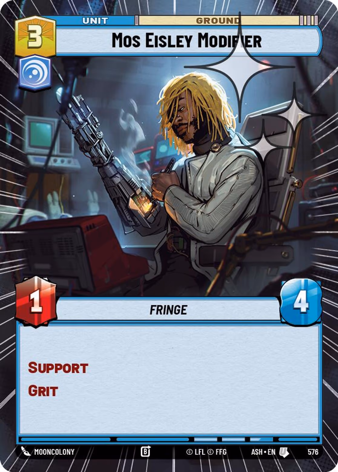 Mos Eisley Modifier ASH-576 Hyperspace Foil Star Wars Unlimited card