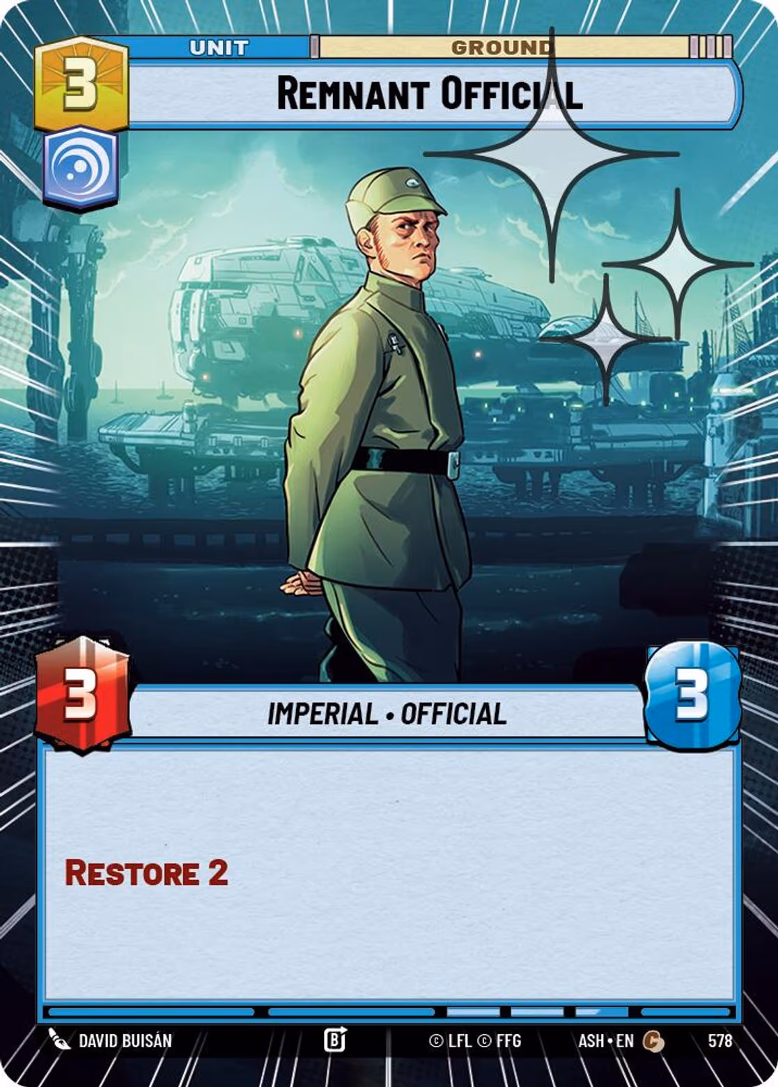 Remnant Official ASH-578 Hyperspace Foil Star Wars Unlimited card