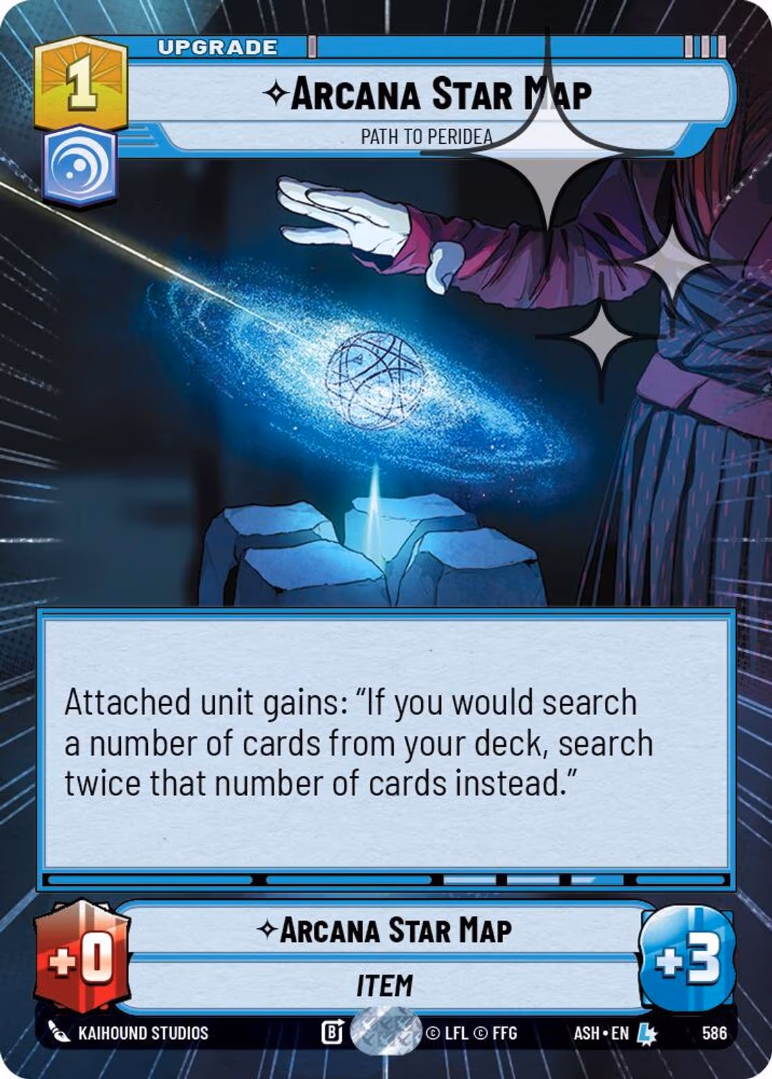 Arcana Star Map - Path to Peridea ASH-586 Hyperspace Foil Star Wars Unlimited card