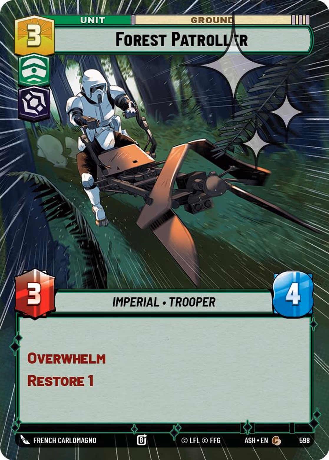 Forest Patroller ASH-598 Hyperspace Foil Star Wars Unlimited card