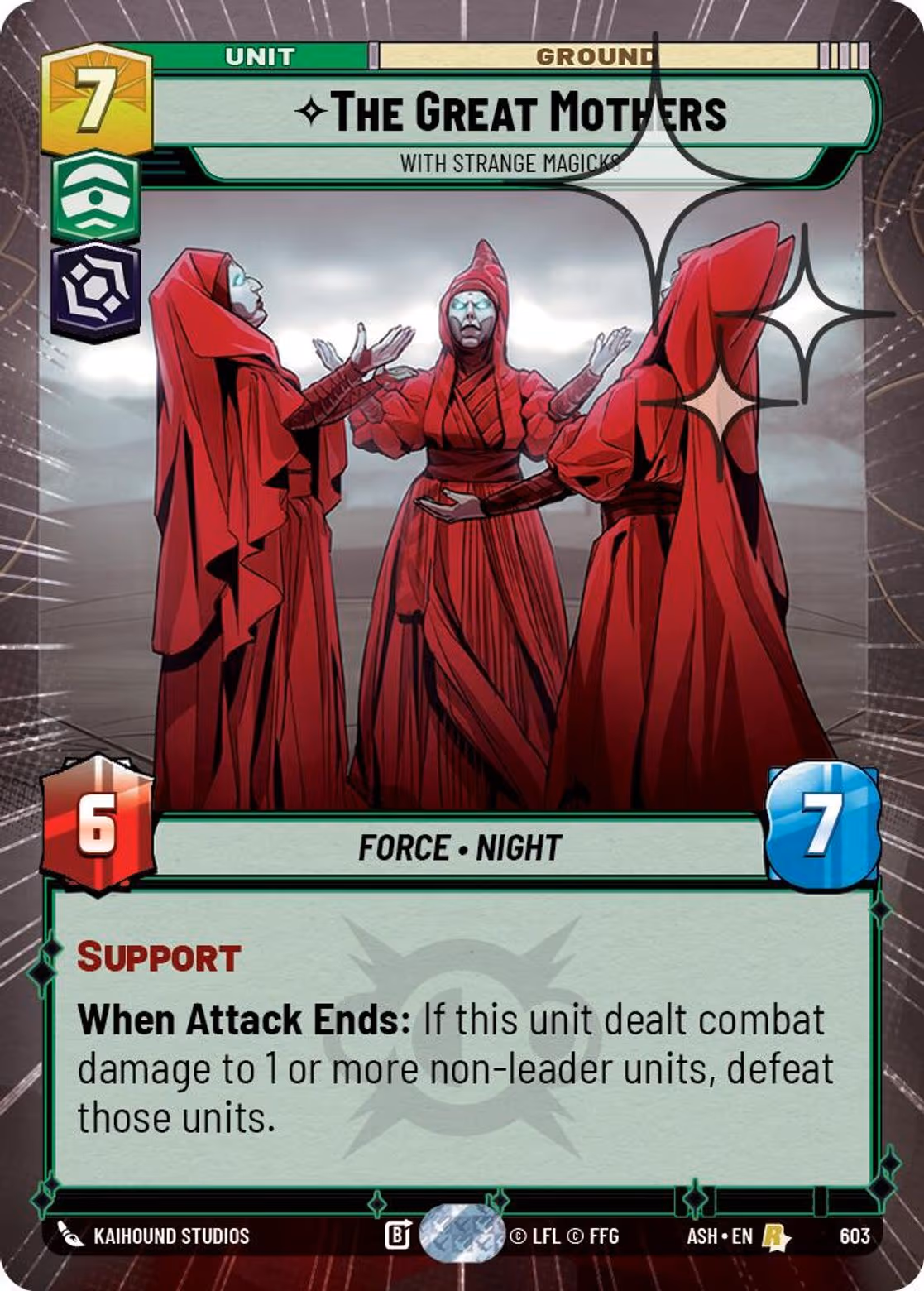 The Great Mothers - With Strange Magicks ASH-603 Hyperspace Foil Star Wars Unlimited card