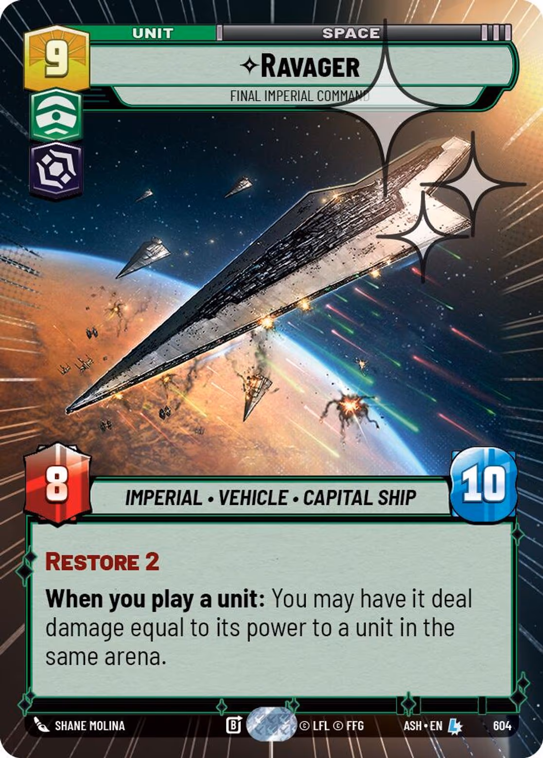 Ravager - Final Imperial Command ASH-604 Hyperspace Foil Star Wars Unlimited card