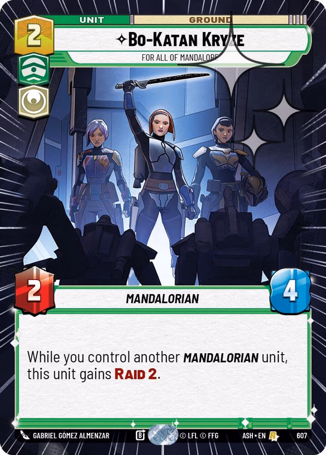 Bo-Katan Kryze - For All of Mandalore ASH-607 Hyperspace Foil Star Wars Unlimited card