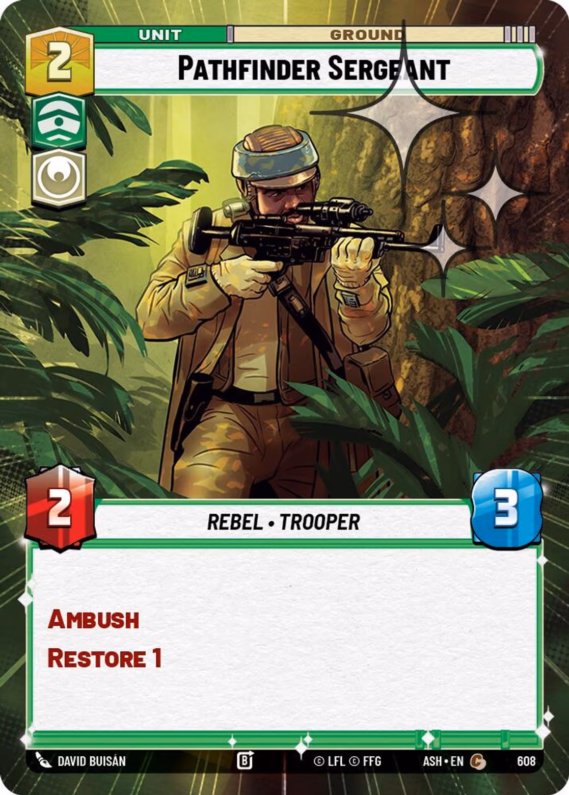 Pathfinder Sergeant ASH-608 Hyperspace Foil Star Wars Unlimited card