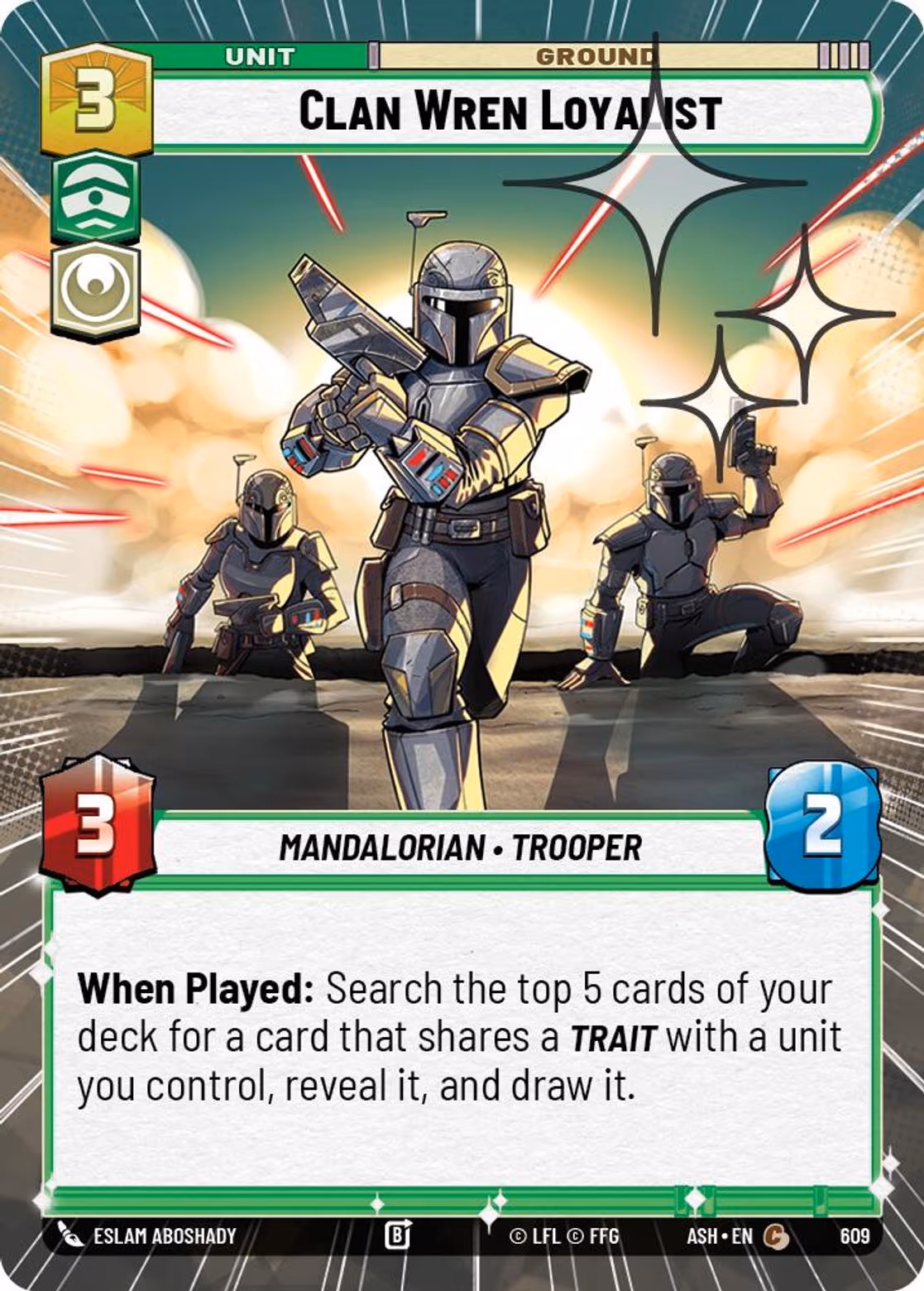 Clan Wren Loyalist ASH-609 Hyperspace Foil Star Wars Unlimited card