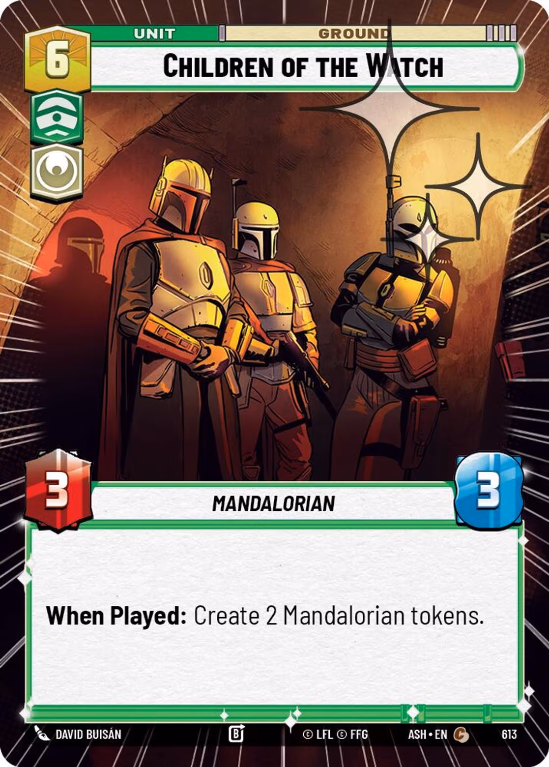 Children of the Watch ASH-613 Hyperspace Foil Star Wars Unlimited card