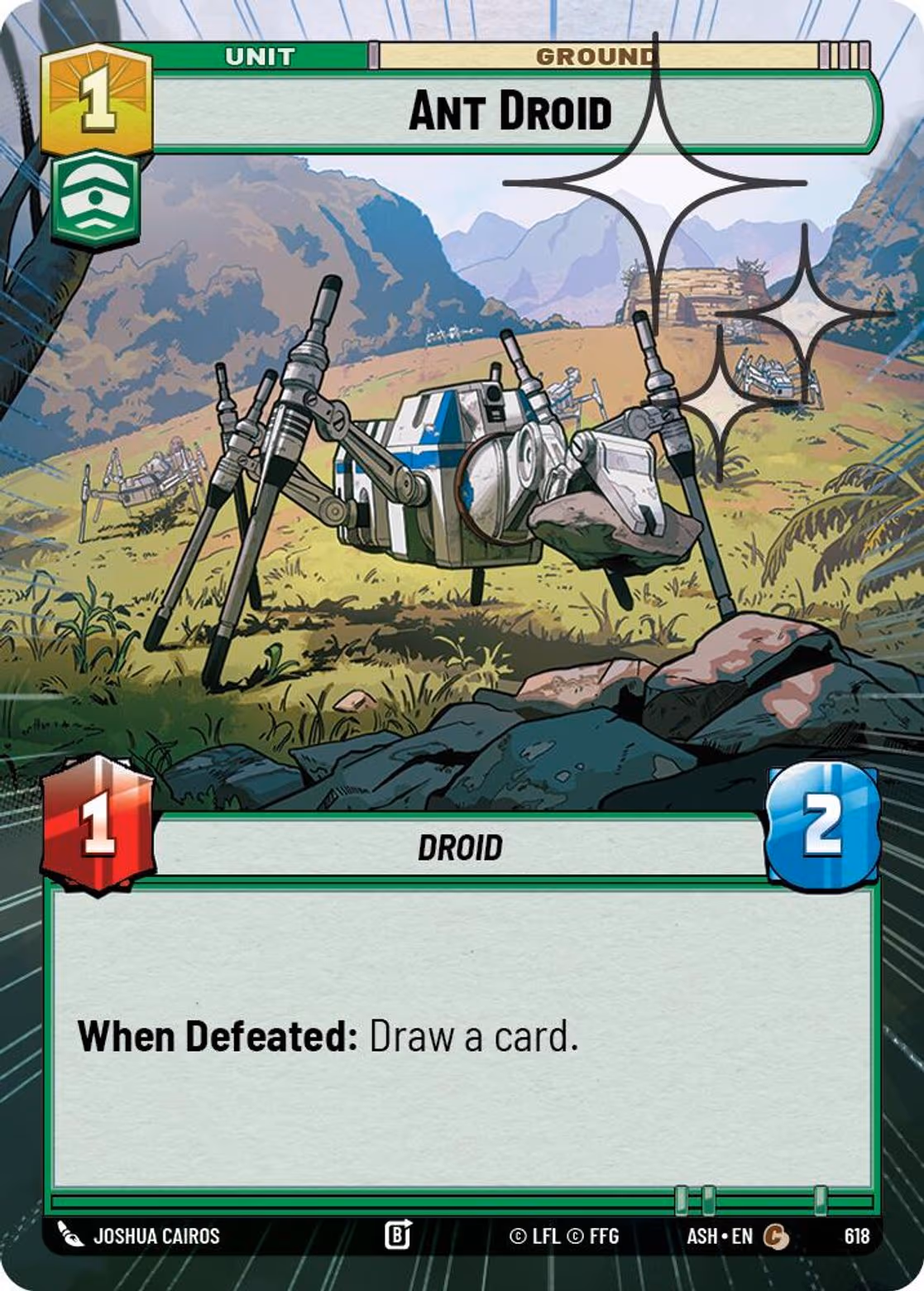 Ant Droid ASH-618 Hyperspace Foil Star Wars Unlimited card