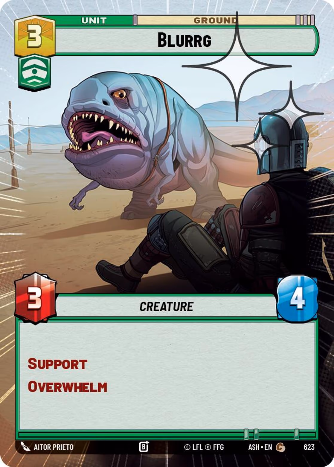 Blurrg ASH-623 Hyperspace Foil Star Wars Unlimited card