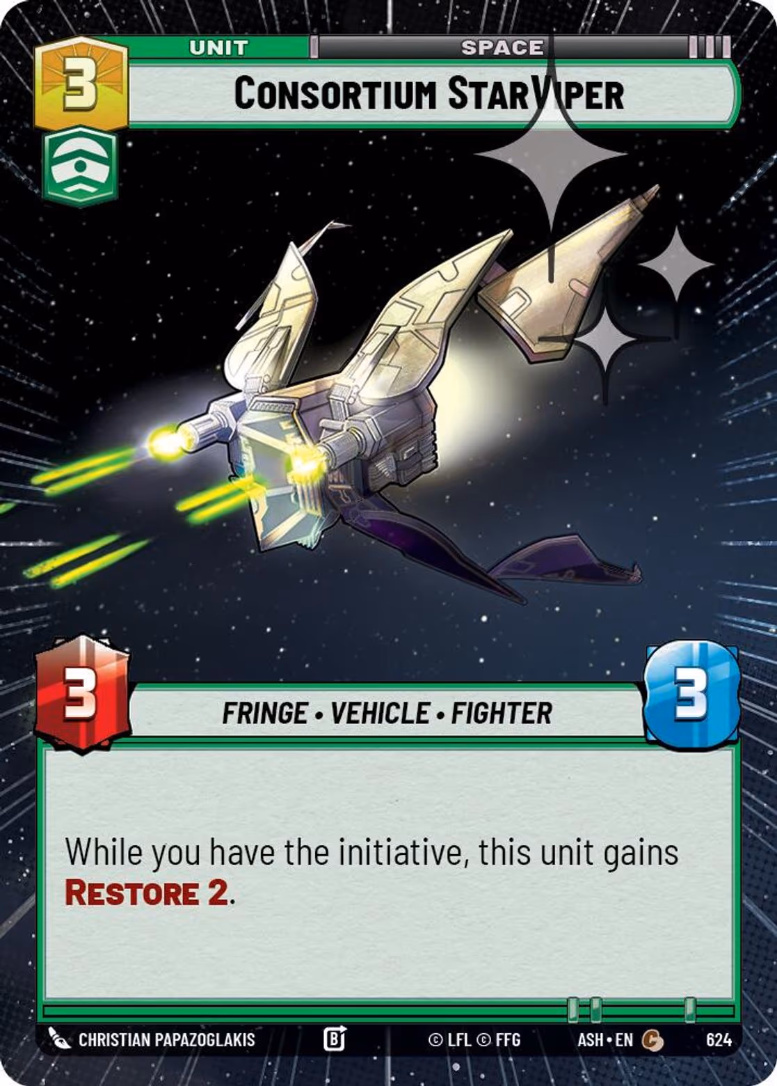 Consortium StarViper ASH-624 Hyperspace Foil Star Wars Unlimited card
