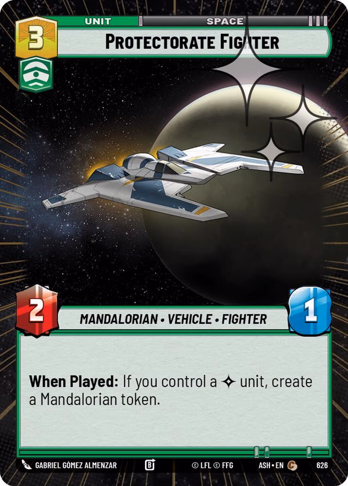 Protectorate Fighter ASH-626 Hyperspace Foil Star Wars Unlimited card