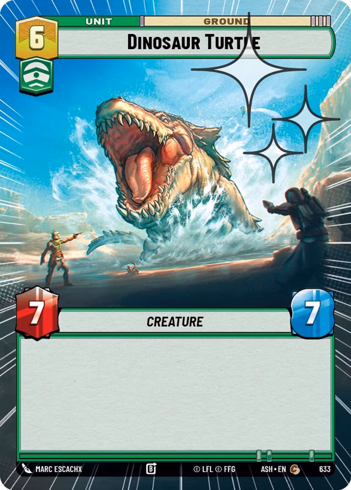 Dinosaur Turtle ASH-633 Hyperspace Foil Star Wars Unlimited card