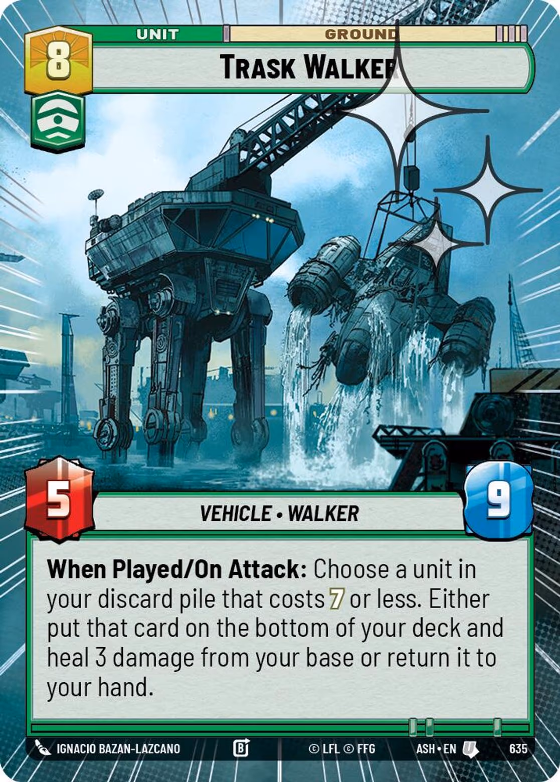 Trask Walker ASH-635 Hyperspace Foil Star Wars Unlimited card