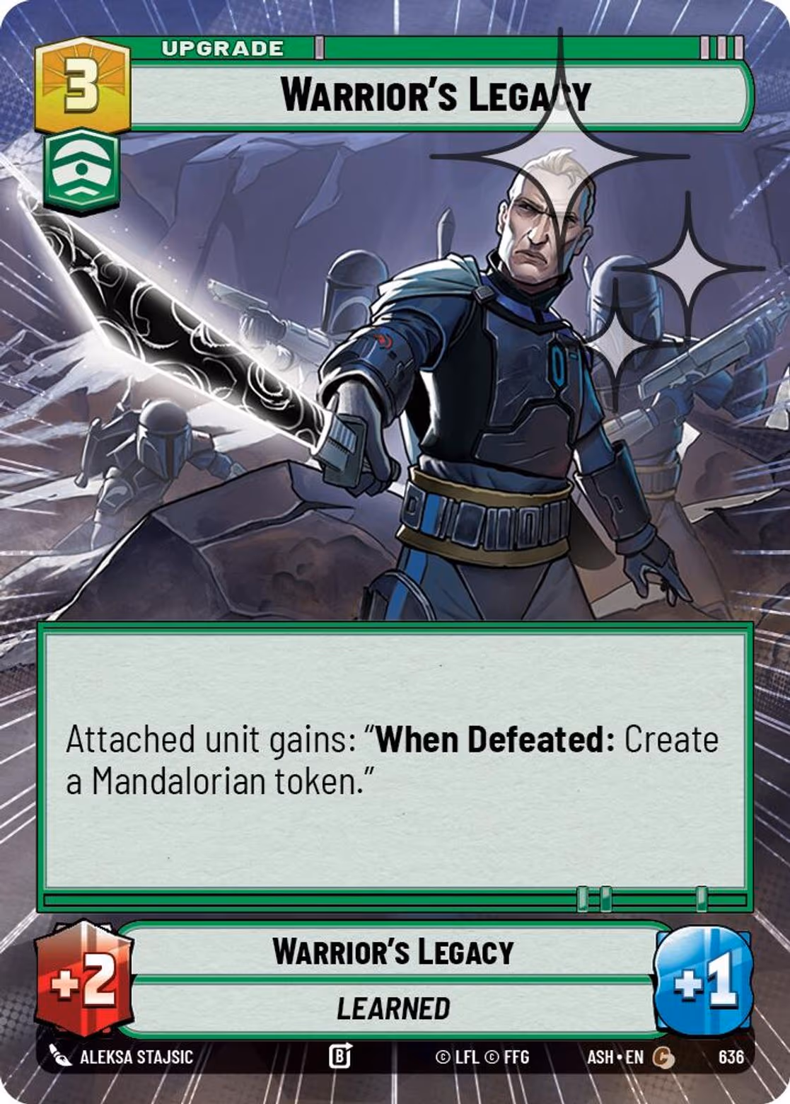 Warrior's Legacy ASH-636 Hyperspace Foil Star Wars Unlimited card