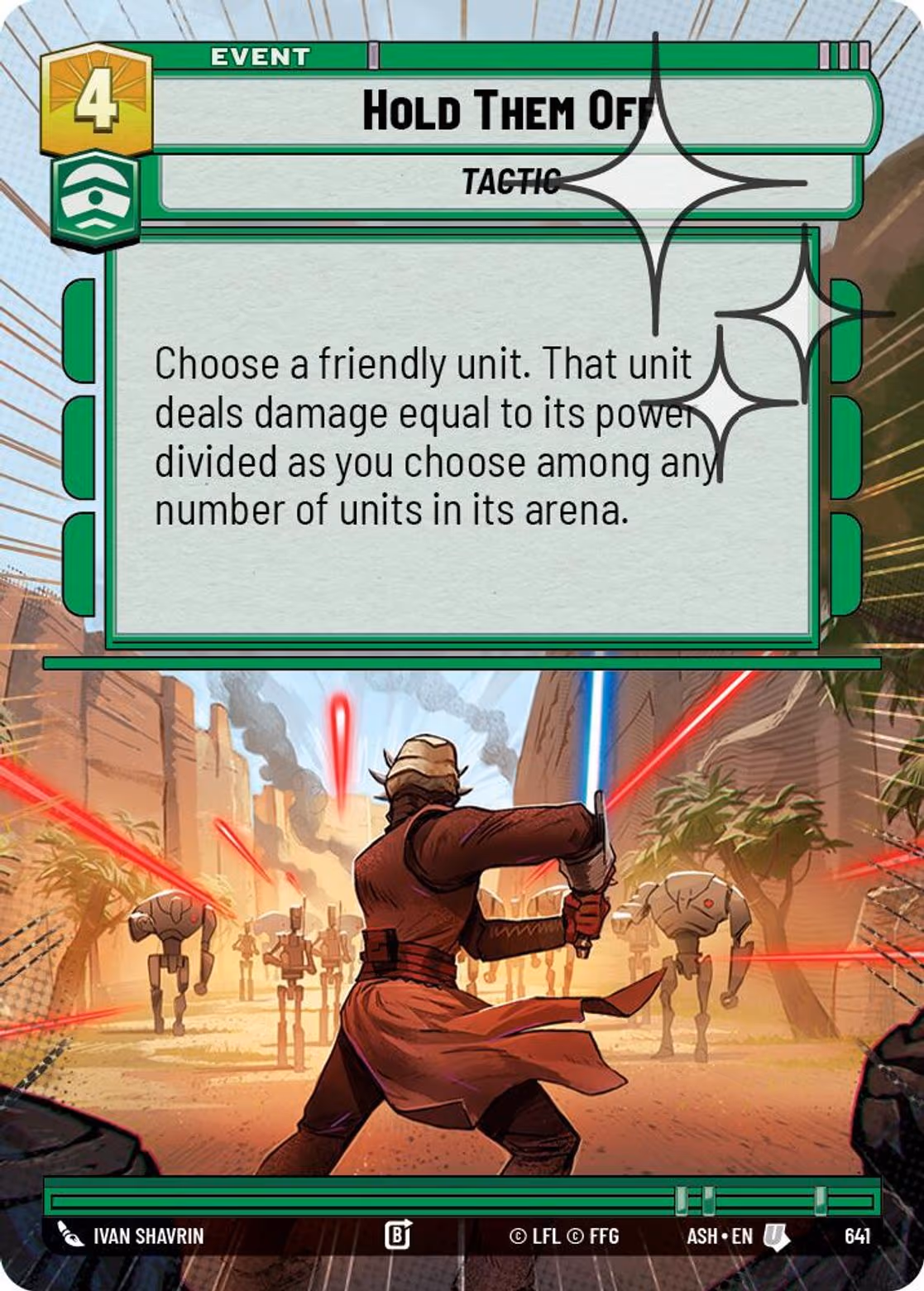 Hold Them Off ASH-641 Hyperspace Foil Star Wars Unlimited card