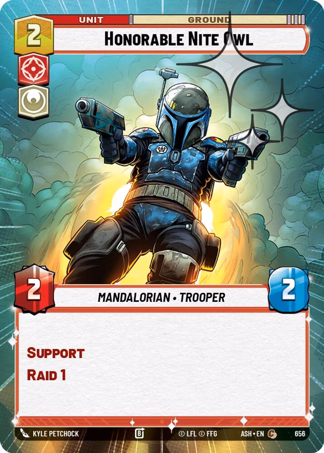 Honorable Nite Owl ASH-656 Hyperspace Foil Star Wars Unlimited card