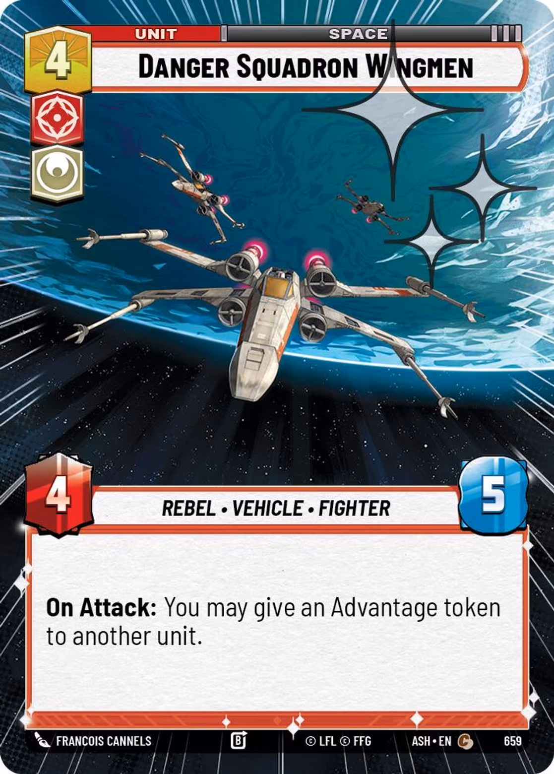 Danger Squadron Wingmen ASH-659 Hyperspace Foil Star Wars Unlimited card
