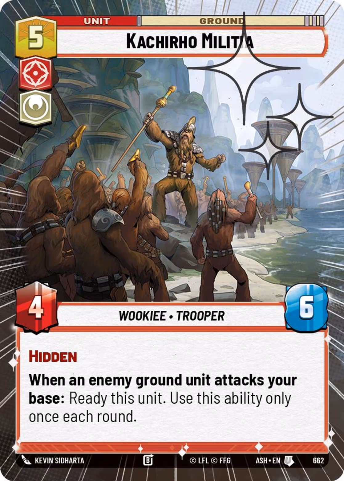 Kachirho Militia ASH-662 Hyperspace Foil Star Wars Unlimited card